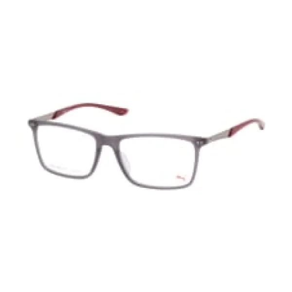 Puma PU 0096O 008, inkl. Gläser, Rechteckige Brille, Unisex